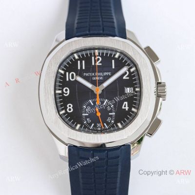 MMA Swiss Copy Patek Philippe Aquanaut Flyback Chronograph Ombre Blue Watch